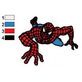 Spiderman Sneaking Embroidery Design